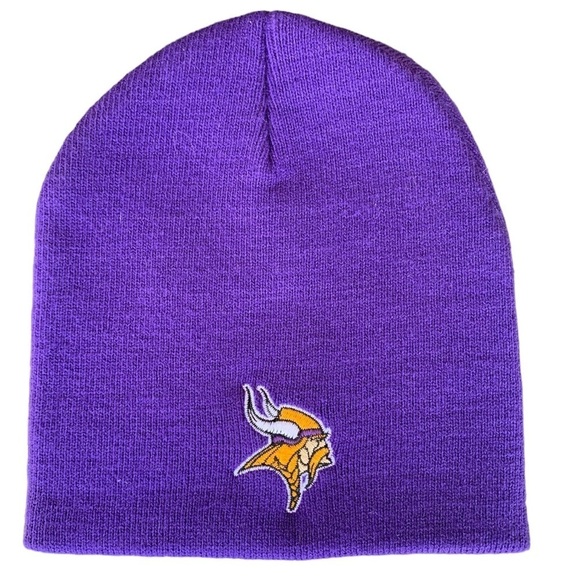NEW NFL Team Apparel Minnesota Vikings Knit Hat Purple Beanie - Picture 7 of 7